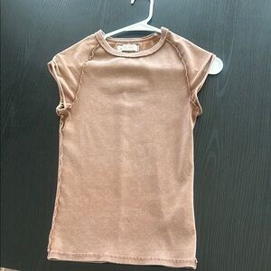 Free people brown tee!